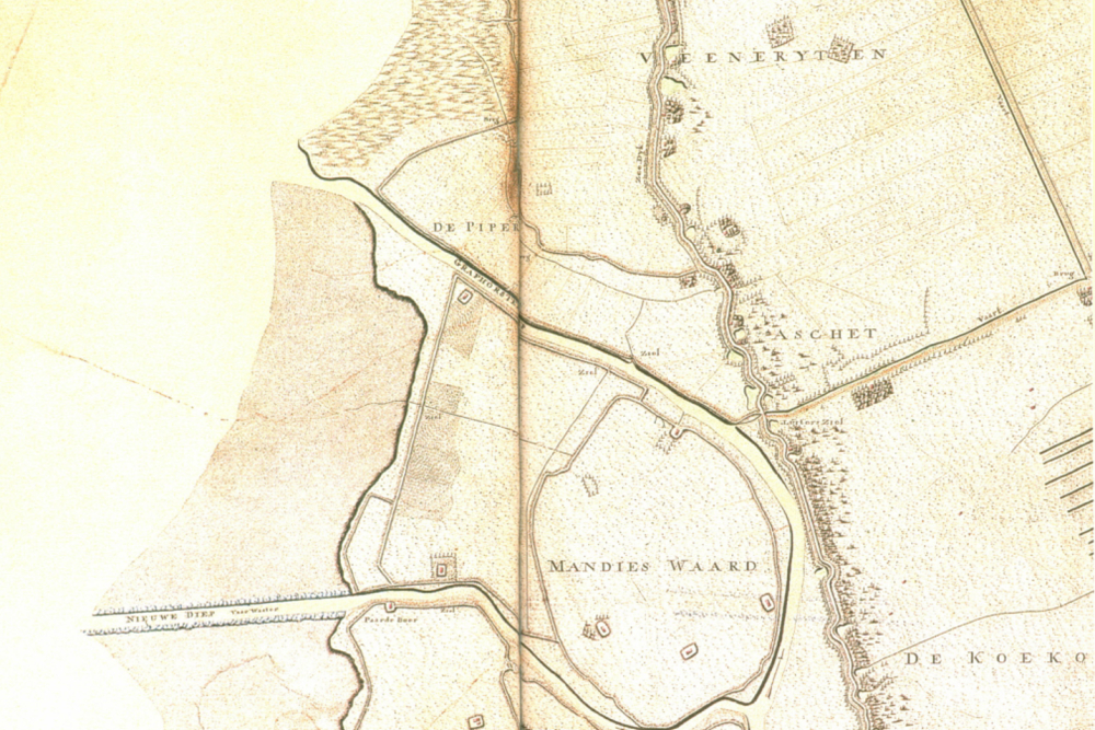 Kaart Mandjeswaard Middeleeuwen