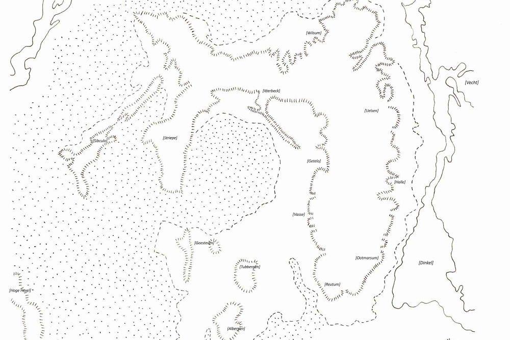 Kaart stuwwal Ootmarsum & Uelsen prehistorie