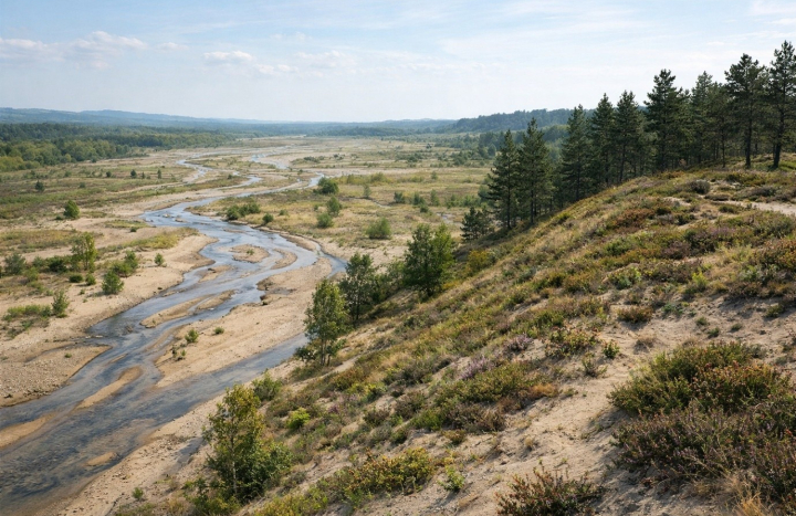 Een AI-gegenereerde impressie van het landschap aan het eind van de laatste ijstijd