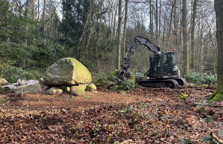 Blijdenstein tijdens de werkzaamheden
